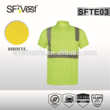 Ansi / isea 107-2010 Verkehr Polo-Shirt, Arbeitshemd, hohe Sichtbarkeit Kleidung mit 3m reflektierenden Klebeband, heißer Verkauf im Jahr 2015